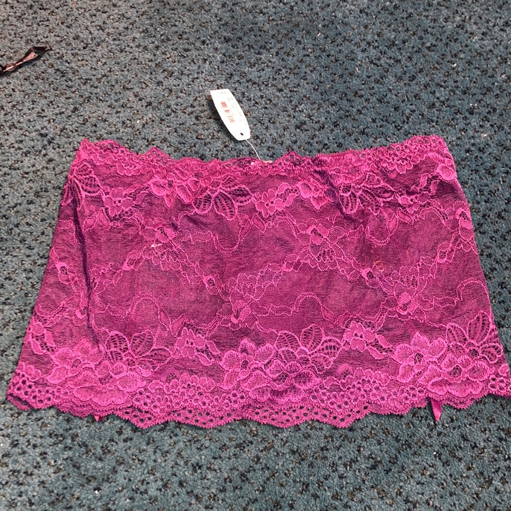 NWT Victoria’s Secret purple Lace garter lingerie